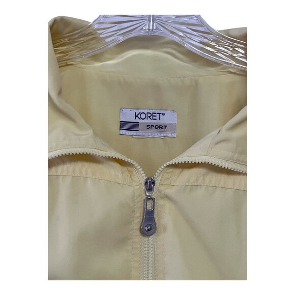 Vintage Koret Sport Women’s Yellow Zip-Up Windbreaker Jacket XL - Picture 3 of 6